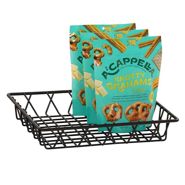 Cal-Mil 1293TRAY Iron Collection 12" Square Wire Basket, Black