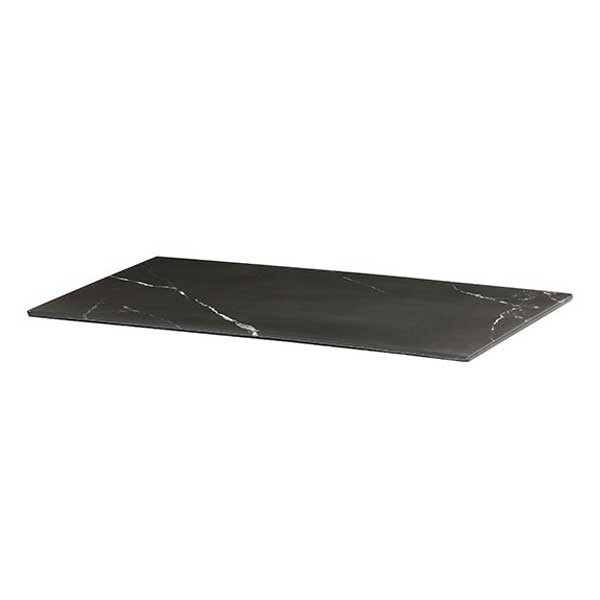 Cal-Mil 24407-1220-124 Full Size Serving Flat, Melamine, Black Marble