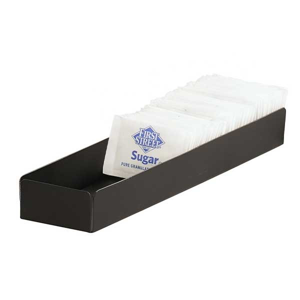 Cal-Mil 23826-13 Onyx Collection 9" x 2-1/4" x 1"H Condiment Holder, Metal, Black