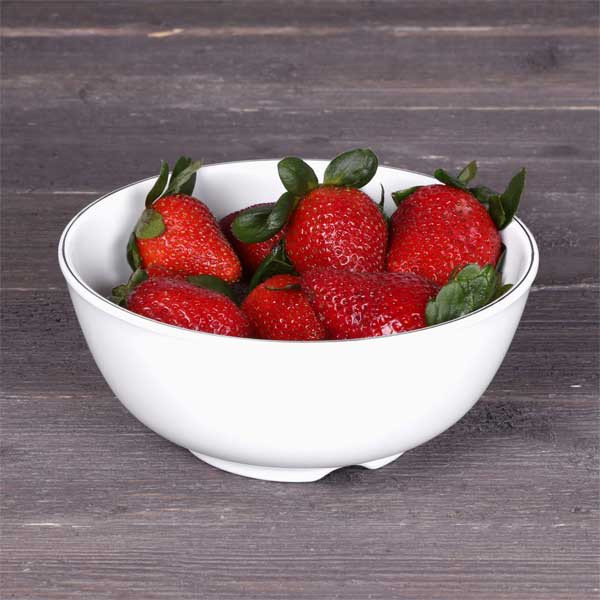 GET KD506L-W Viva 6" Bowl, Round, Melamine, Black Band