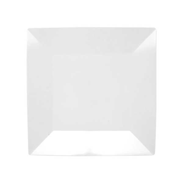 GET ML-90-W Siciliano 12" Coupe Plate, Square, Melamine, White
