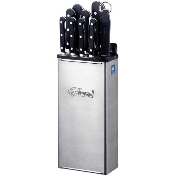 Edlund KR-50 Slotted Knife Rack, Stainless Steel, Black