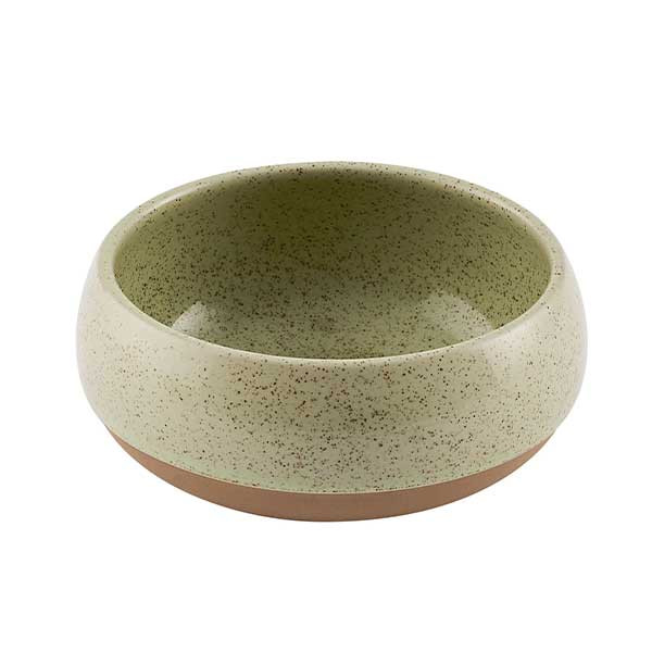 Churchill SESGEM161 Emerge 16 oz. Deep Bowl, Stoneware, Speckled Green