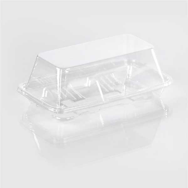 Lacerta T21373 Fresh N' Sealed Hoagie & Sub Take-Out Container, Hinged Lid, PET, Clear