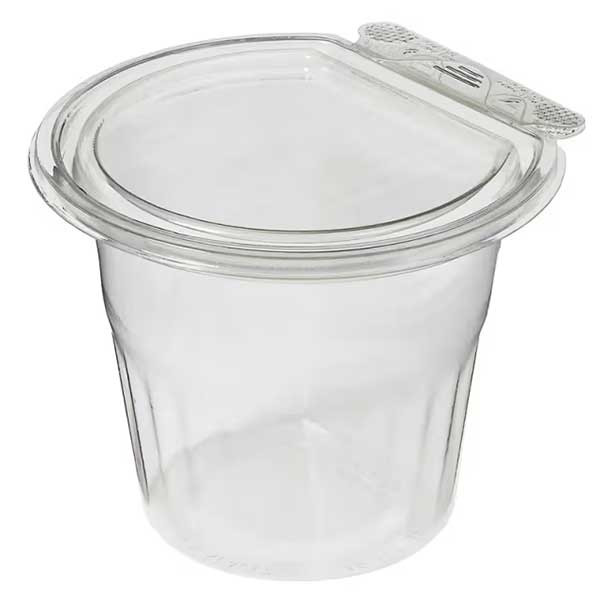 Lacerta T19439 Fresh N' Sealed 11 oz. Parfait Dessert Container, Hinged, PET, Clear - 240/Case