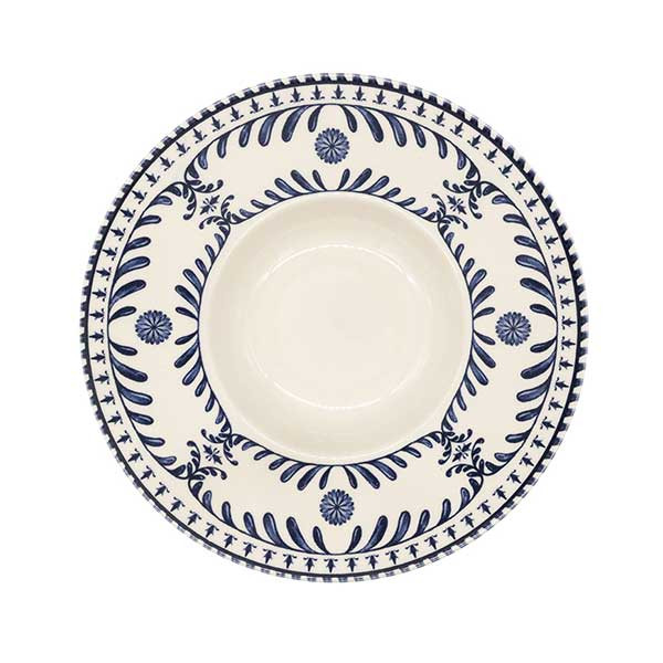 Cardinal FQ118 Maria Portugal Terracota Vila Flor 10-1/4" 9 oz. Risotto Plate, Stoneware - 6/Case