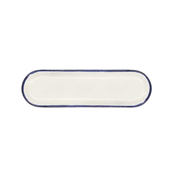 Cardinal FQ125 Maria Portugal Terracota Vila Flor 13" x 4-1/8" Oval Tray, Stoneware - 6/Case