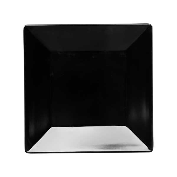 GET ML-102-BK Siciliano 6" Square Plate, Melamine, Black