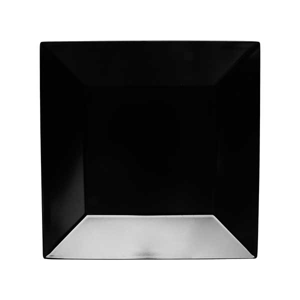 GET ML-103-BK Siciliano 8" Square Plate, Melamine, Black