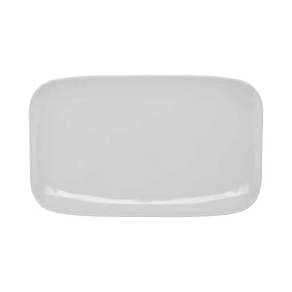 GET CS-6105-W Siciliano Mama Mia 13" x 7-4/5" Rectangular Platter, Melamine, White - 12/Case