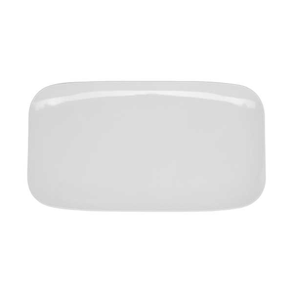 GET CS-6113-W Siciliano 18" x 9-3/4" Rectangular Platter, Melamine, White