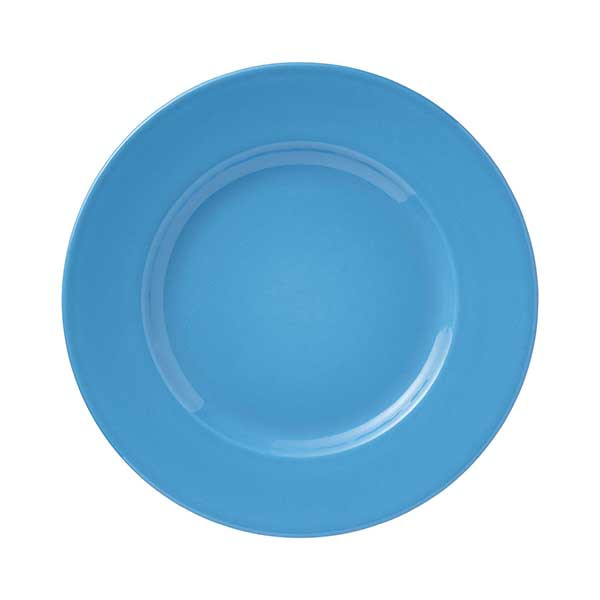 Libbey 114585 Lisbon 10-1/2" Wide Rim Plate, Porcelain, Blue