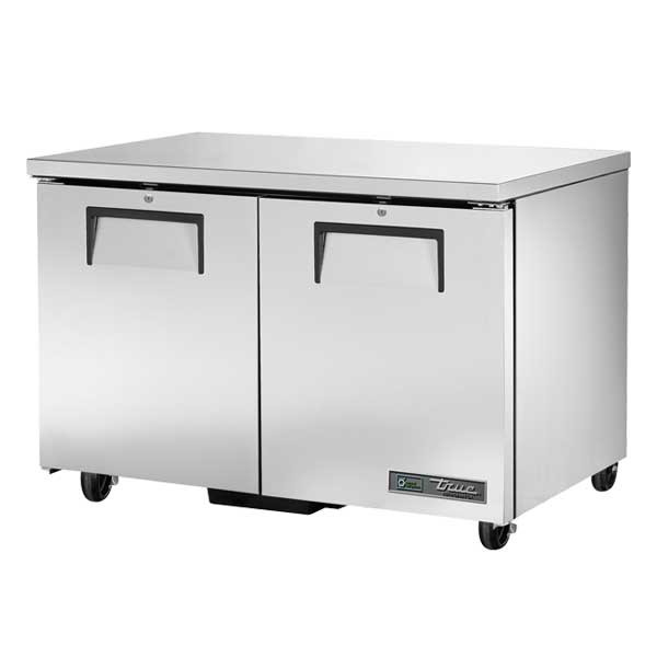 True TUC-48-HC 48-3/8" Two-Section Undercounter Refrigerator, 2 Solid Doors