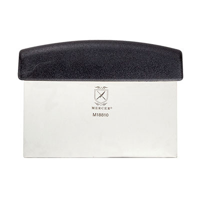 Mercer Culinary M18810P 5-7/8" x 3-1/2" Bench Scraper, Black Plastic Handle