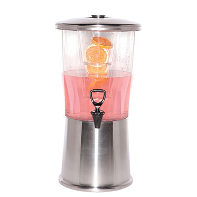 Service Ideas CBDRT3SS Essential 3 gal. Cold Beverage Dispenser, Infusion Chamber, Round