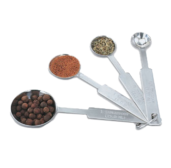Vollrath 47118 Measuring Spoon 4-Piece Set, Stainless Steel