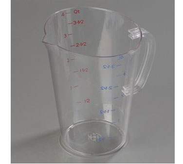 Carlisle 4314507 1 gal. Measuring Cup, Plastic