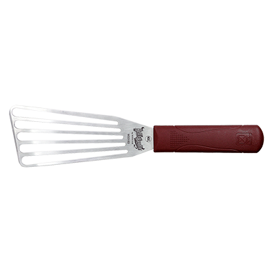 Mercer Culinary M33183 Hell's Handle 6" High Temp Fish Turner, Slotted, Rounded Edge