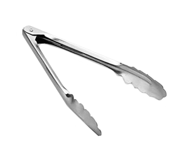 Vollrath 47309 9-1/2" Heavy Duty Utility Tongs, Stainless Steel