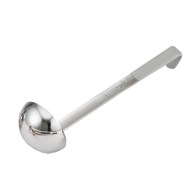 Vollrath 4980445 Jacob's Pride Kool-Touch 4 oz. One-Piece Serving Ladle, Gray Handle, Stainless Steel