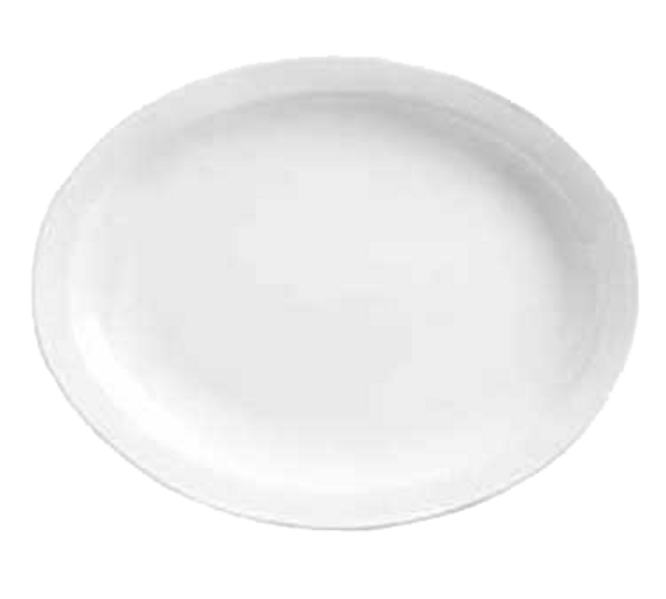 World Tableware 840-520N-17 Porcelana 11 1/2" x 9" Oval China Platter - 12/Case