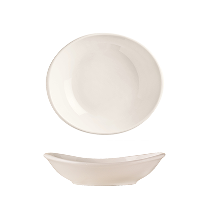 Libbey INF-170 Classics Infinity 10 oz. China Grapefruit Bowl, Porcelain, White - 36/Case