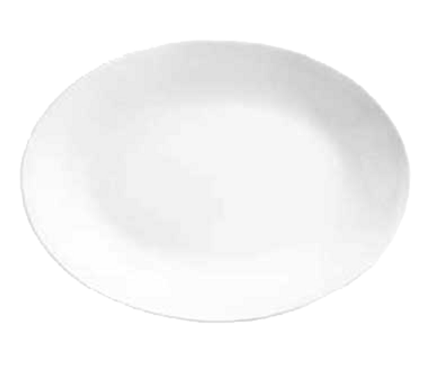 World Tableware 840-530R-30 Porcelana 13 1/2" x 10" Oval China Platter - 12/Case