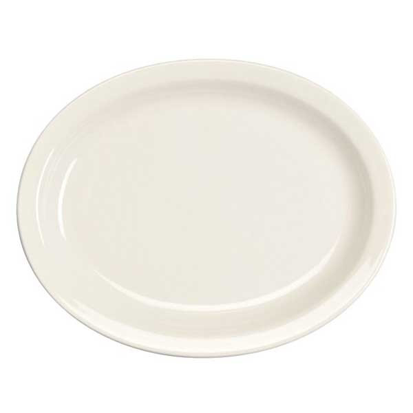 Steelite HL26000 11-3/8" Oval Platter, Narrow Rim, Homer Ivory