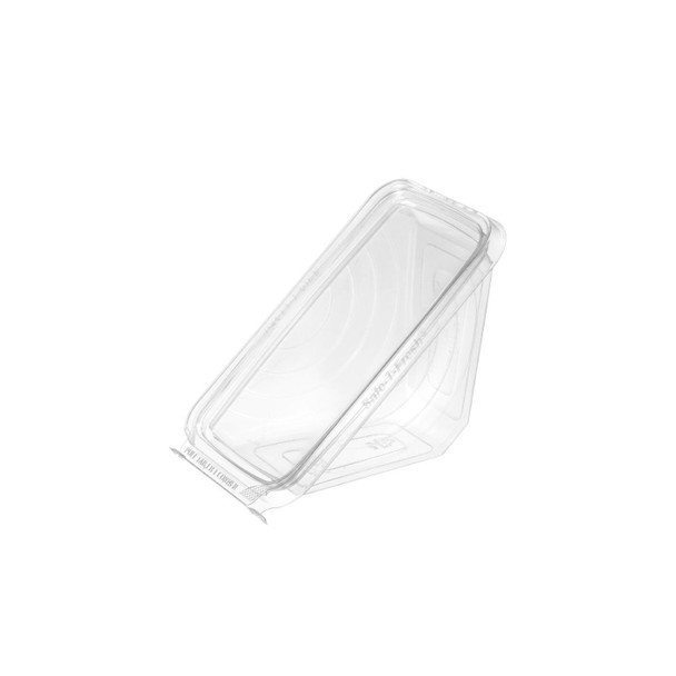 Inline Plastics TS1SW Safe-T-Fresh 17 oz. Plastic Sandwich Wedge Container with Hinged Lid - 288/Case