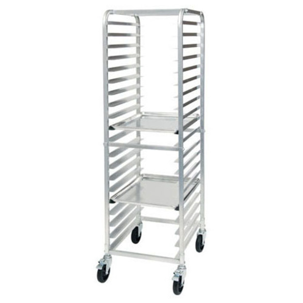 Channel 401AC Bun Pan Rack 70.25"H, End Load 20 Pan Capacity, All-Welded Aluminum