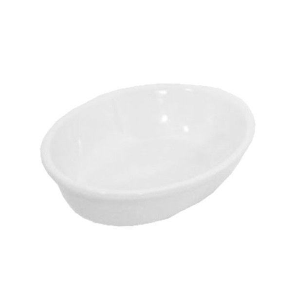 Diversified Ceramics DC544 32 oz. Oval Baking Dish, Pumpkin w/White