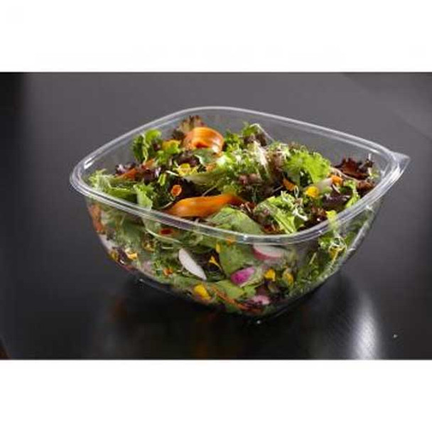 Sabert 14080B50 80 oz. Square Bowl, Clear