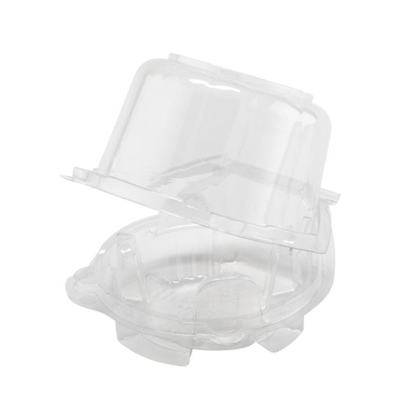 Lindar 00017 Single Cupcake/Muffin Disposable Container, Hinged Lid