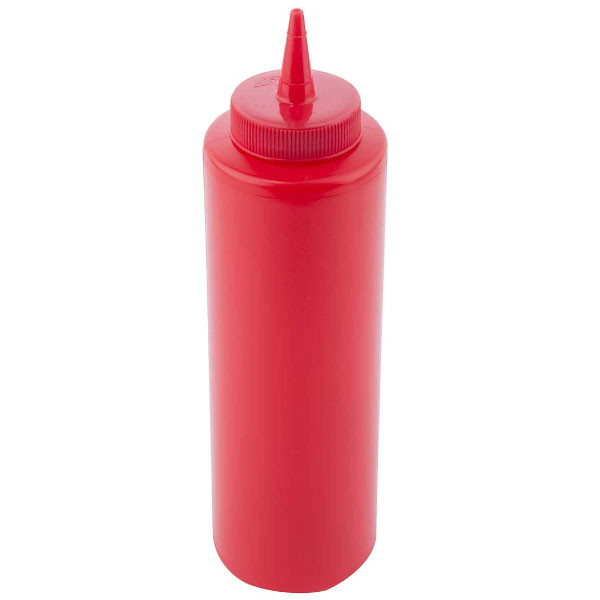 Tablecraft 112K PerfectFlex 12 oz. Squeeze Bottle, Red