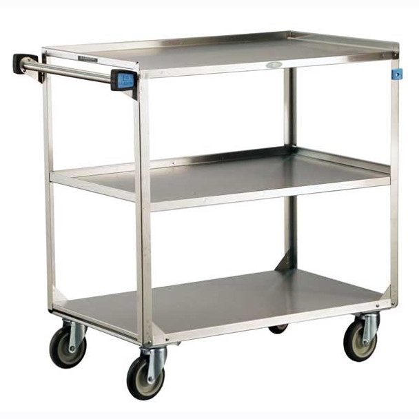 Lakeside 444 3-Tier Stainless Steel Utility Cart, 21" x 35", 500 lb. Capacity