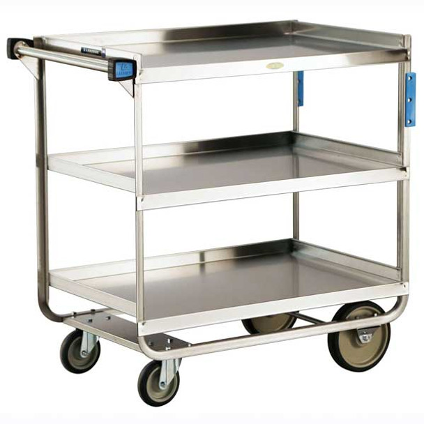 Lakeside 759 3-Tier Stainless Steel Utility Cart, 49" x 21", 700 lb. Capacity