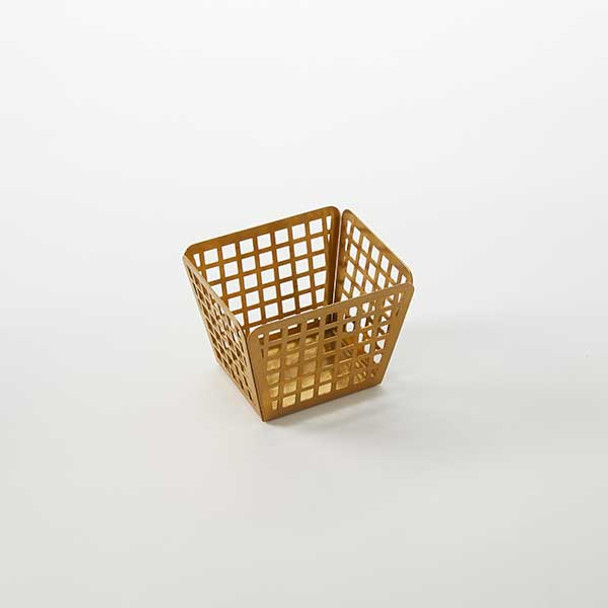 American Metalcraft LFRYG43 Gold Laser Cut Fry Basket 4.13" x 3.33" x 3"H, Stainless Steel