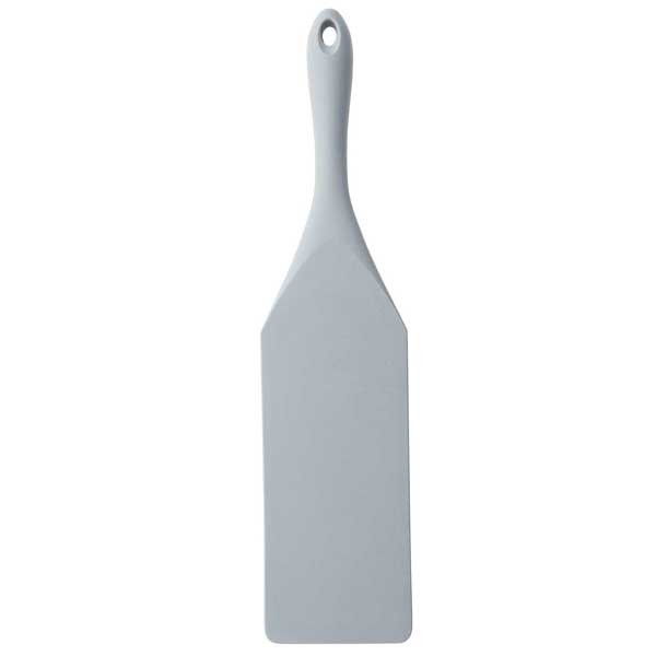 Tablecraft 11834 12-1/2" High Temp Wide Spatula Spurtle, Silicone, Gray