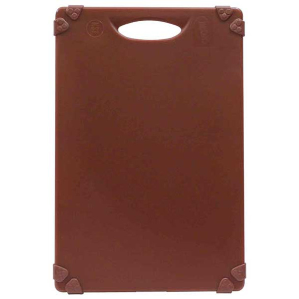 Tablecraft CBG1218ABR Grippy 18" x 24" Cutting Board, Brown