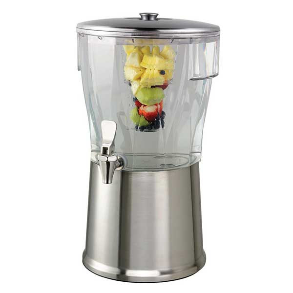 Service Ideas CBDRT5BSSS Elite 5 gal. Cold Beverage Dispenser, Infusion Chamber, Round