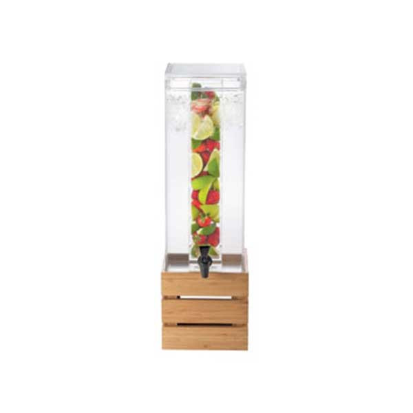 Cal-Mil 3301-3INF-60 Bamboo 3 gal. Beverage Dispenser, Infusion Chamber, Square