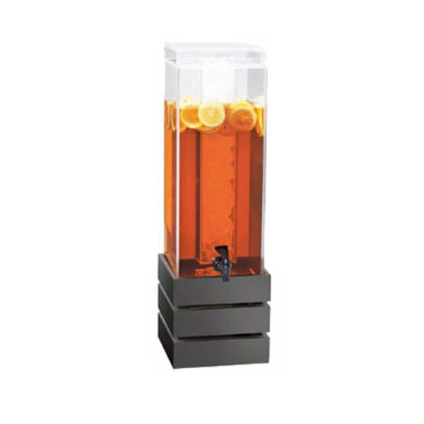 Cal-Mil 3301-3-96 Midnight Bamboo 3 gal. Beverage Dispenser, Ice Chamber, Square
