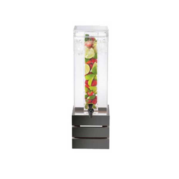 Cal-Mil 3301-3INF-96 Midnight Bamboo 3 gal. Beverage Dispenser, Infusion Chamber, Square