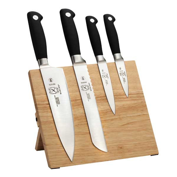 Mercer Culinary M21960 Genesis 5-Piece Magnetic Rubberwood Board Knife Set