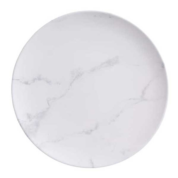 American Metalcraft MCP11MA Mix & Match Collection 11-1/2" Round Coupe Plate, Marble White