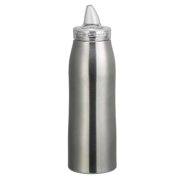 Service Ideas VV10SSCR VersaVac 1.0 Liter Vented Cruet Pour Bottle, Brushed Stainless