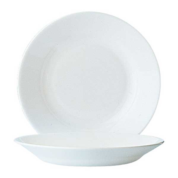 Cardinal 22514 Restaurant White 23 oz. Rim Soup Plate - 24/Case