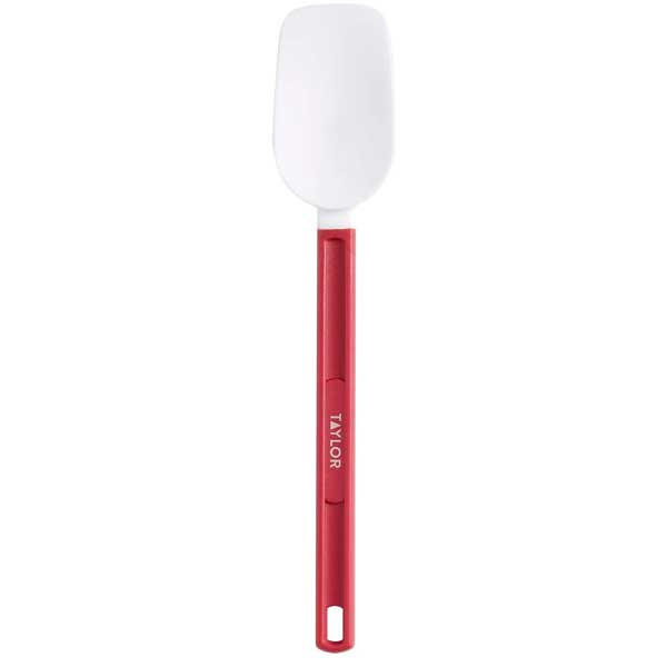 Taylor 5302557 10" High Temp Spatula Spoon, Plastic, Red - 3/Case
