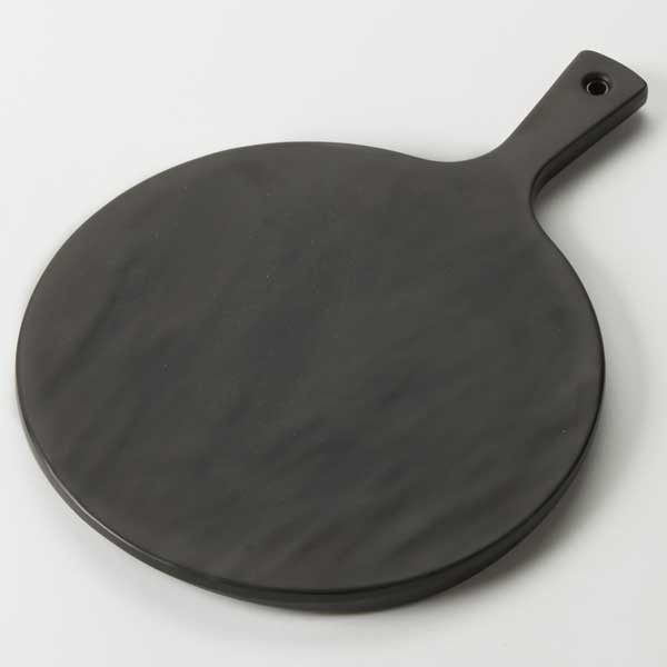 American Metalcraft FSR9 Faux Slate 9" Serving Peel, Melamine, Black