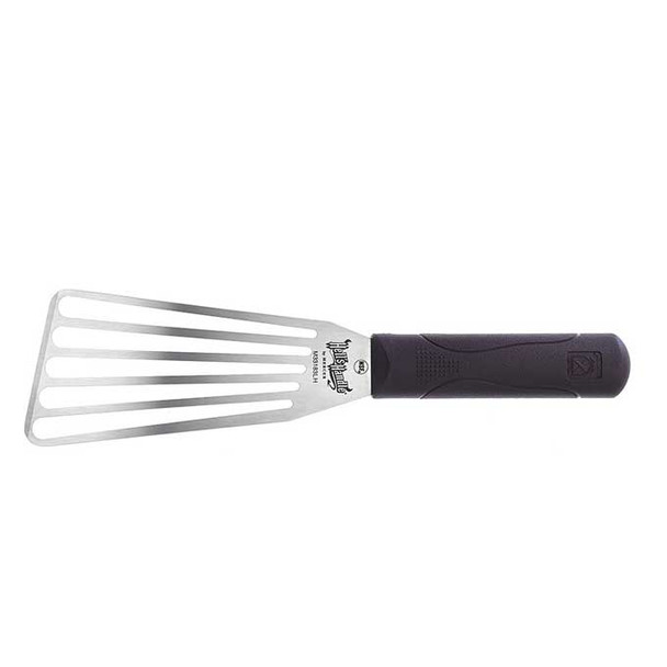 Mercer Culinary M33183LH Hell's Handle 6" High Temp Turner, Left Handed, Slotted, Beveled Edge